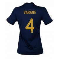 France Raphael Varane #4 Replica Home Shirt Ladies World Cup 2022 Short Sleeve